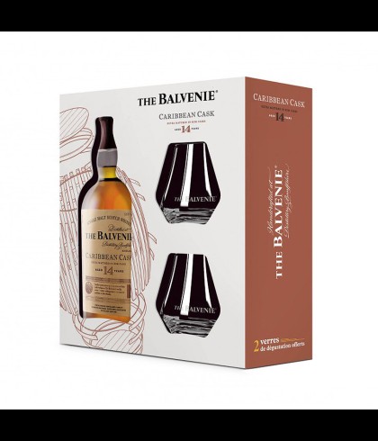 Geschenk The Balvenie 14 Years Old Caribean Cask Geschenkverpakking, bij slijterij ’t Bockje in Bathmen