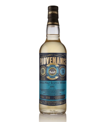 Fles Provenance Jura 12 Years Old Coastal Collection, Schots enkel vat van bottelaar Provenance, op voorraad bij slijterij t Bockje in Bathmen