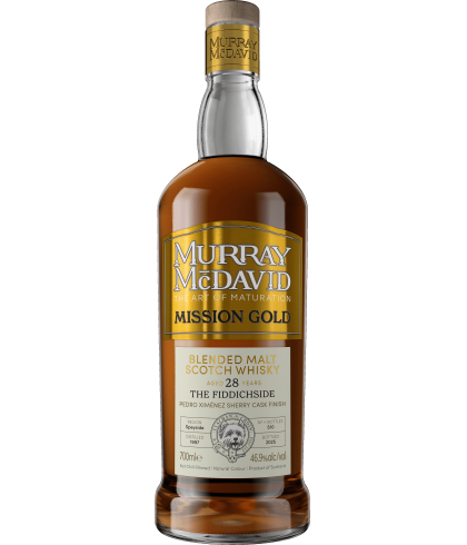 Fles Schotse whisky van bottelaar Murray McDavid, op voorraad bij slijterij t Bockje in Bathmen