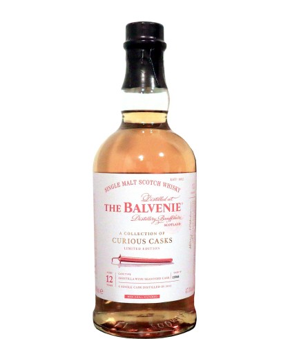Fles The Balvenie 2012 A Collection of Curious Casks 12Y, single malt whisky, op voorraad bij slijterij t Bockje in Bathmen