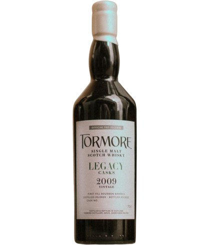 Fles Tormore Legacy Casks 2009 Vintage #44036, whisky, op voorraad bij slijterij ’t Bockje in Bathmen