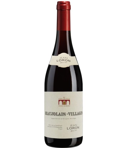 Fles BEAUJOLAIS VILLAGES Loron, wijn op voorraad bij slijterij t Bockje in Bathmen