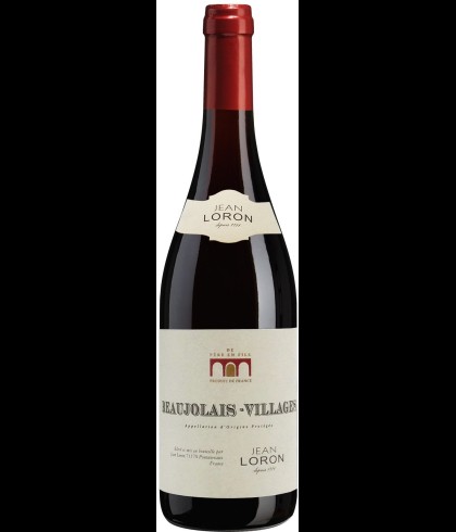 Fles BEAUJOLAIS VILLAGES Loron, wijn op voorraad bij slijterij t Bockje in Bathmen