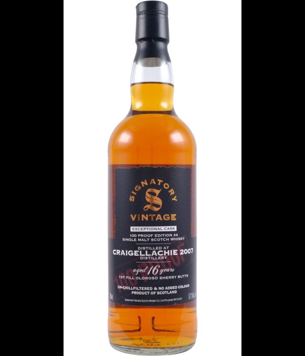 Signatory Vintage Craigellachie 2007 – 100 Proof bij t Bockje in Bathmen