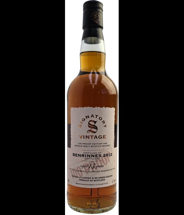 Signatory Vintage Benrinnes 2012 100 Proof Edition #56 bij t Bockje in Bathmen