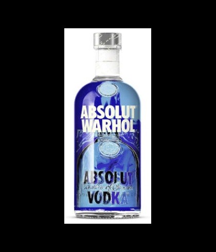 Fles Absolute Warhol Limited Edition, wodka, op voorraad bij slijterij t Bockje in Bathmen