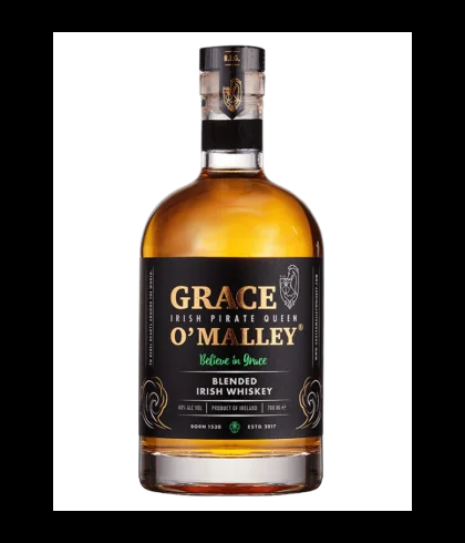 Fles Grace O’Malley Blended Irish Whiskey, single malt whisky, op voorraad bij slijterij t Bockje in Bathmen