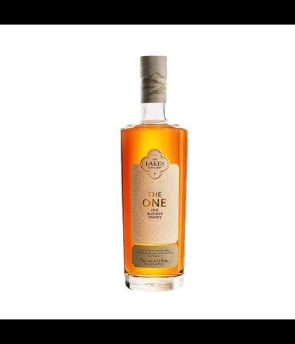 Fles The Lakes The One Fine Blended Whisky, Engelse whisky uit Cumbria, op voorraad bij slijterij t Bockje in Bathmen