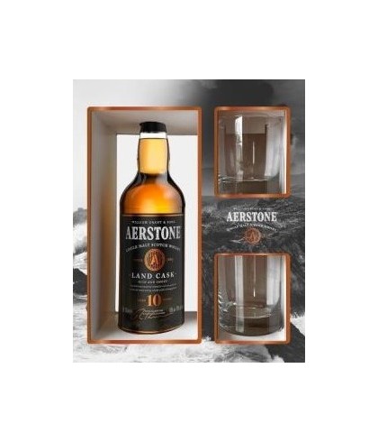 Geschenk Aerstone Land Cask Giftpack met 2 Glazen, bij slijterij ’t Bockje in Bathmen