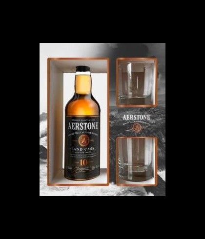 Geschenk Aerstone Land Cask Giftpack met 2 Glazen, bij slijterij ’t Bockje in Bathmen