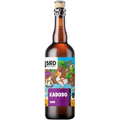 Fles Bird brewery Kadodo Tripel, bier van Bird Brewery, op voorraad bij slijterij ’t Bockje in Bathmen
