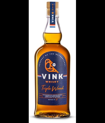 Fles Vink Whisky Triple Wood, whisky, op voorraad bij slijterij t Bockje in Bathmen