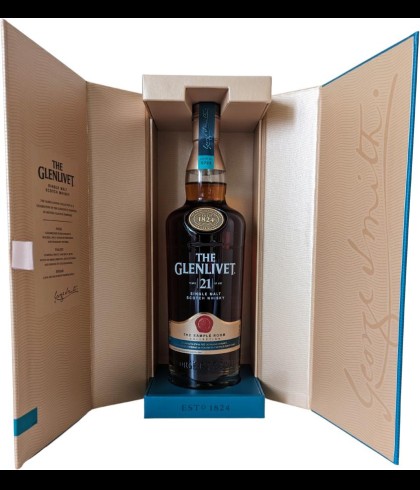 Fles The Glenlivet 21 Years Old The Sample Room, single malt whisky, op voorraad bij slijterij t Bockje in Bathmen