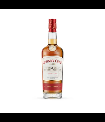 Fles Johnny Cree Lowland Single Malt Sherry Cask, whisky, bij slijterij t Bockje in Bathmen