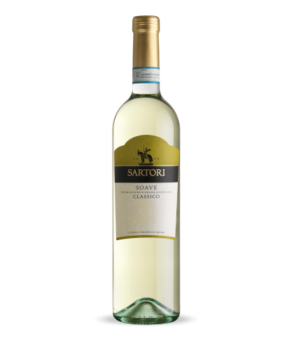 Fles Sartori Soave Classico, wijn op voorraad bij slijterij t Bockje in Bathmen