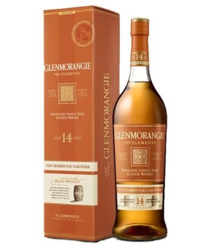 Fles Glenmorangie The Elementa 14 Years Old, single malt whisky, op voorraad bij slijterij t Bockje in Bathmen