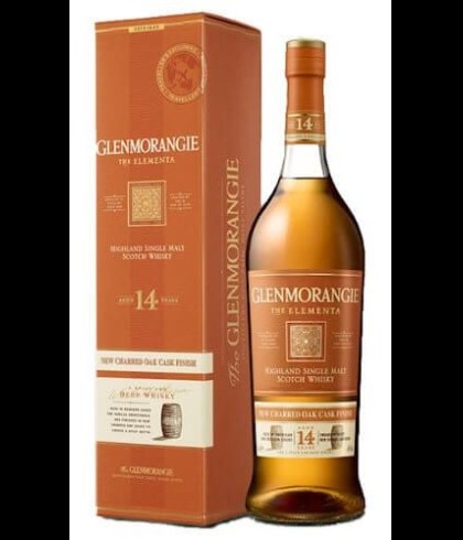 Fles Glenmorangie The Elementa 14 Years Old, single malt whisky, op voorraad bij slijterij t Bockje in Bathmen