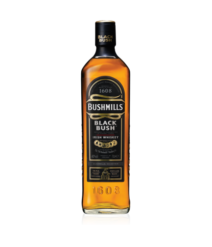 Fles Bushmills Black Bush, single malt whisky, op voorraad bij slijterij t Bockje in Bathmen
