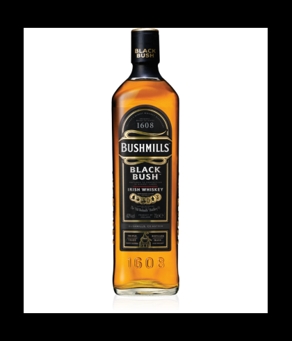 Fles Bushmills Black Bush, single malt whisky, op voorraad bij slijterij t Bockje in Bathmen