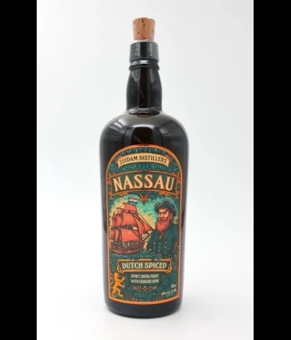 Fles Zuidam Nassau Dutch Spiced Rum, rum, op voorraad bij slijterij t Bockje in Bathmen