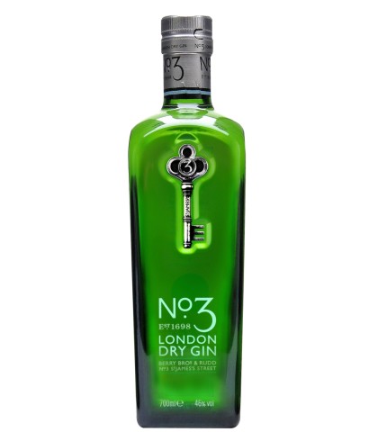 Fles No.3 London Dry Gin, gin, op voorraad bij slijterij t Bockje in Bathmen