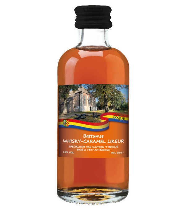 Battumse Whisky-Caramel Likeur Mini bij t Bockje in Bathmen