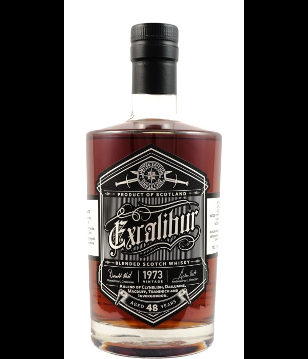 Excalibur 48 Years Old Blended Scotch Vintage 1973 bij t Bockje in Bathmen