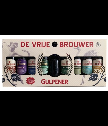 Gulpener De Vrijheid geschenkverpakking met negen flessen, op voorraad bij slijterij t Bockje in Bathmen