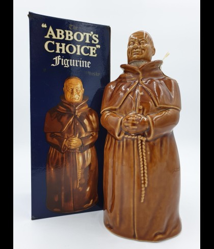 Fles Abbot's Choice Figure Ceramic Monk, whisky, op voorraad bij slijterij t Bockje in Bathmen