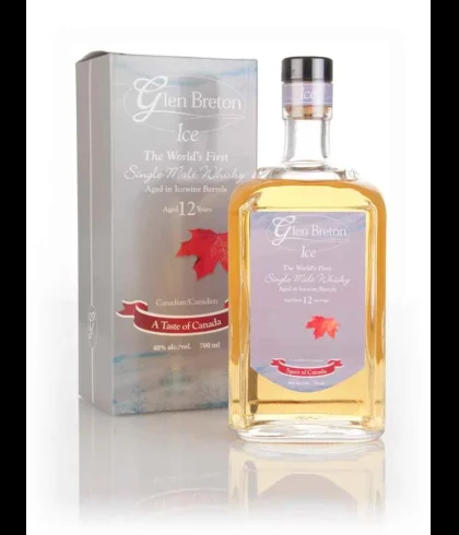 Fles Glen Breton Ice 12 Years Old Canadian Whisky, whisky, op voorraad bij slijterij t Bockje in Bathmen