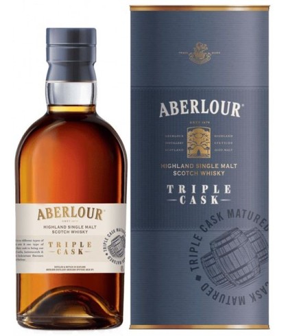 Fles Aberlour Triple Cask, Speyside single malt whisky, op voorraad bij slijterij t Bockje in Bathmen