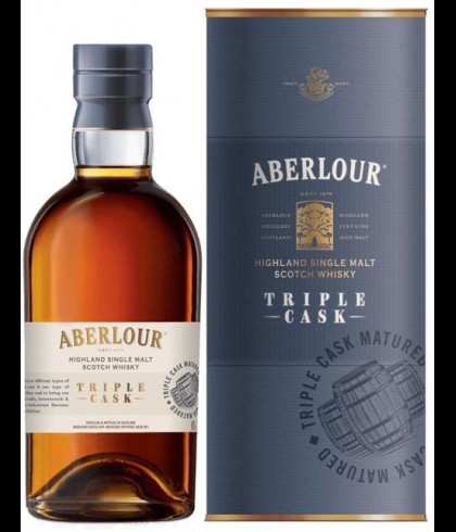 Fles Aberlour Triple Cask, Speyside single malt whisky, op voorraad bij slijterij t Bockje in Bathmen