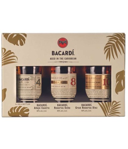 Fles Bacardi Discovery Set 3 x 10cl, rum, bij slijterij t Bockje in Bathmen