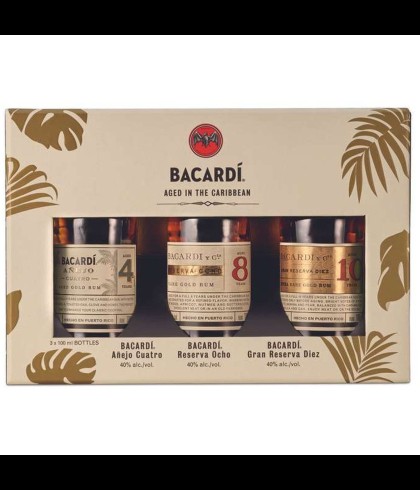 Fles Bacardi Discovery Set 3 x 10cl, rum, bij slijterij t Bockje in Bathmen