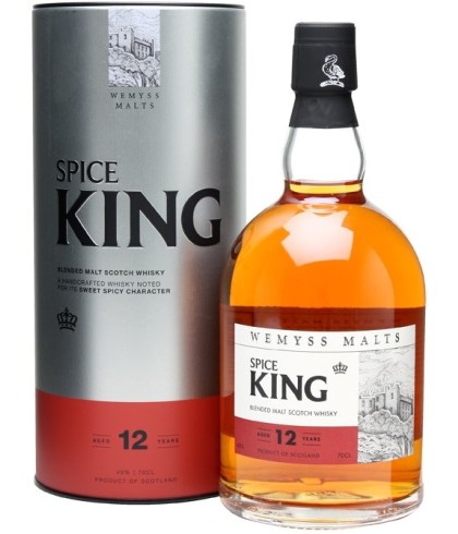 Fles Wemyss Spice King 12 Years Old, Schotse whisky gebotteld door Wemyss Malts, op voorraad bij slijterij t Bockje in Bathmen