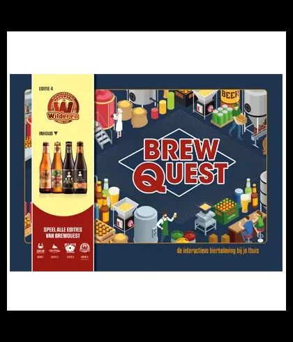Fles Brew Quest Wilderen Bieren, bier van Wilderen, bij slijterij t Bockje in Bathmen