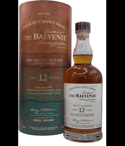 Fles The Balvenie 12 Home Malted Barley – The 1931 Collection, whisky, bij slijterij t Bockje in Bathmen
