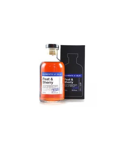 Fles Elements of Islay Peat & Sherry, single malt whisky, op voorraad bij slijterij t Bockje in Bathmen