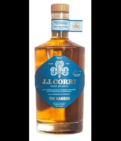 Fles J.J. Corry The Hanson, whisky, op voorraad bij slijterij t Bockje in Bathmen