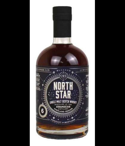 Fles North Star Ardnamurchan 6Y 2019, single malt whisky, op voorraad bij slijterij t Bockje in Bathmen