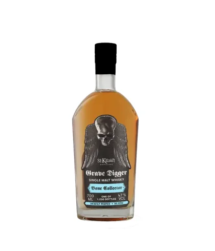 Fles St. Kilian Grave Digger Bone Collector, whisky, bij slijterij ’t Bockje in Bathmen