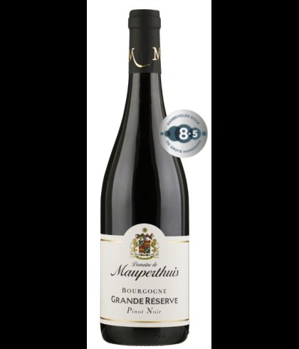 Fles Domaine de Mauperthuis Bourgogne Pinot Noir Grande Reserve, wijn op voorraad bij slijterij t Bockje in Bathmen
