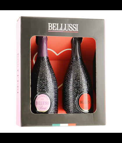 Geschenk Bellussi Giftbox Cuvee Prestige & Prosecco Rose, bij slijterij ’t Bockje in Bathmen