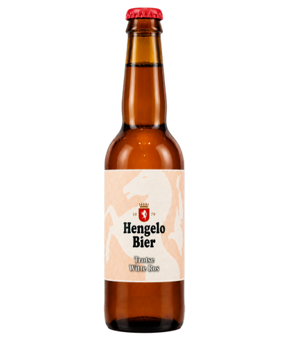 Fles Hengelo Bier Trotse Witte Ros, bier, bij slijterij t Bockje in Bathmen