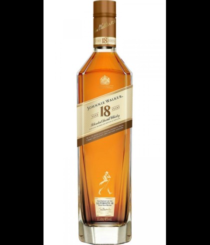 Fles blended Scotch van Johnnie Walker, op voorraad bij slijterij t Bockje in Bathmen