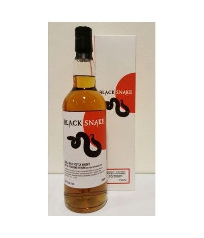 Fles Blackadder Black Snake, single malt whisky, op voorraad bij slijterij t Bockje in Bathmen