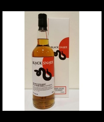Fles Blackadder Black Snake, single malt whisky, op voorraad bij slijterij t Bockje in Bathmen
