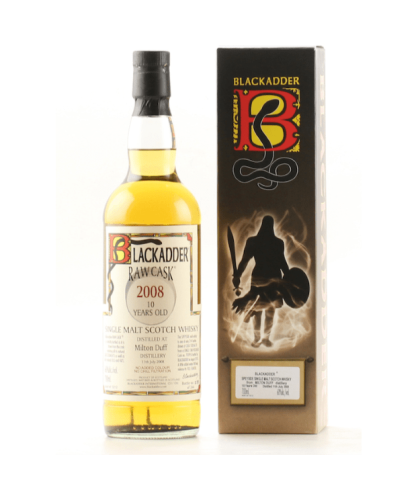 Fles Blackadder Miltonduff 2008 10 Years Old, single malt whisky, op voorraad bij slijterij t Bockje in Bathmen