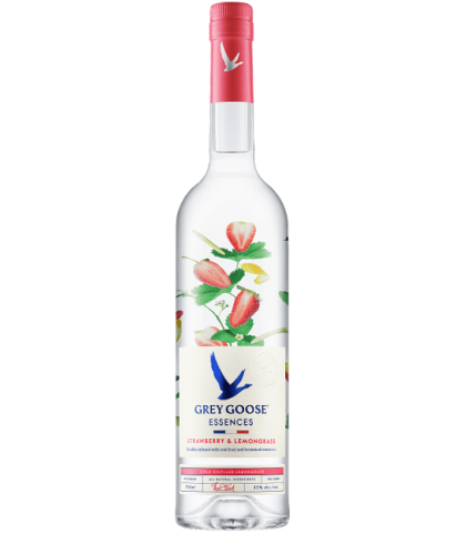 Grey Goose Essences Strawberry & Lemongrass, fles bij slijterij t Bockje in Bathmen