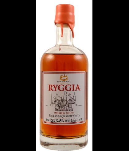Fles Bruges Whisky Company Ryggia Inaugural Release, whisky, op voorraad bij slijterij t Bockje in Bathmen